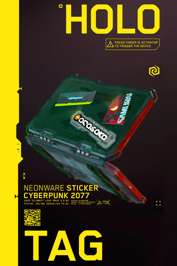 CYBERPUNK 2077 LOGO NEONWARE STICKER - Image 4